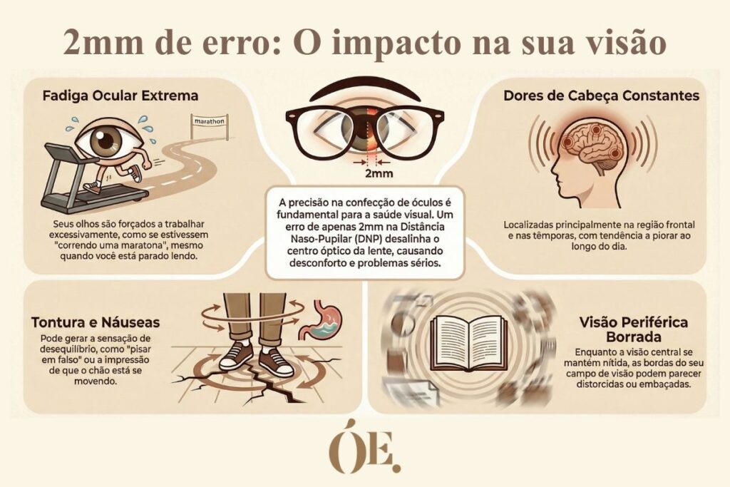 impacto na visão da distância naso-pupilar