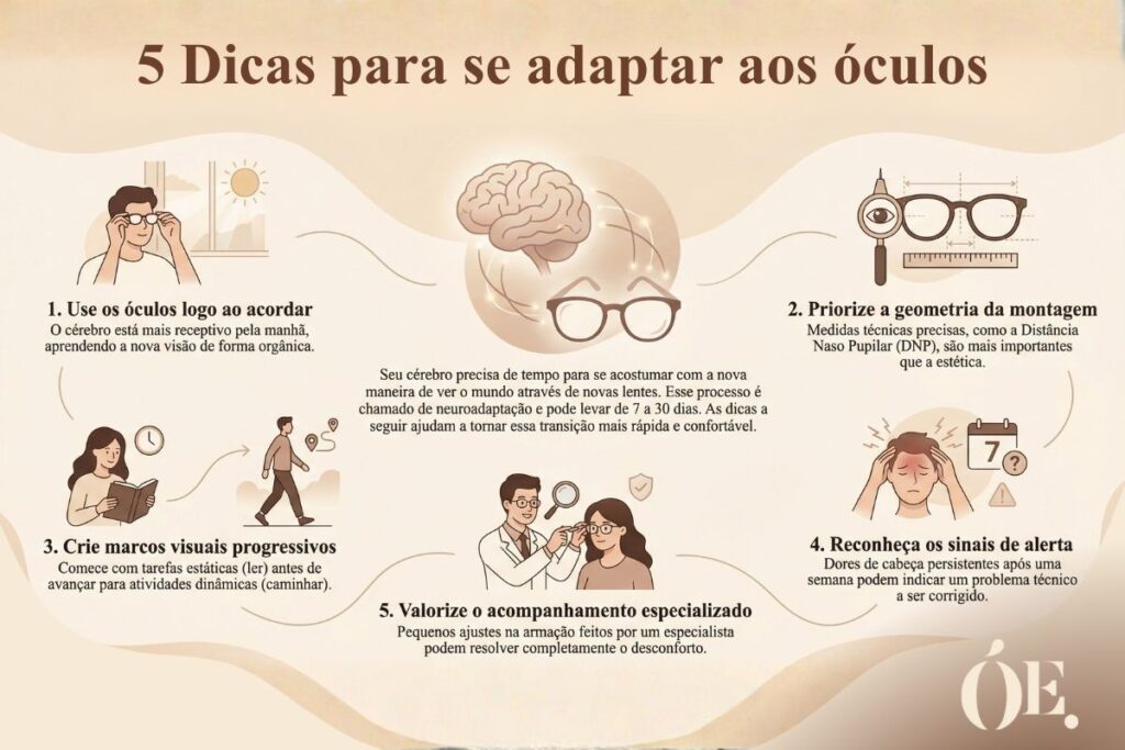 dicas para se adaptar aos óculos